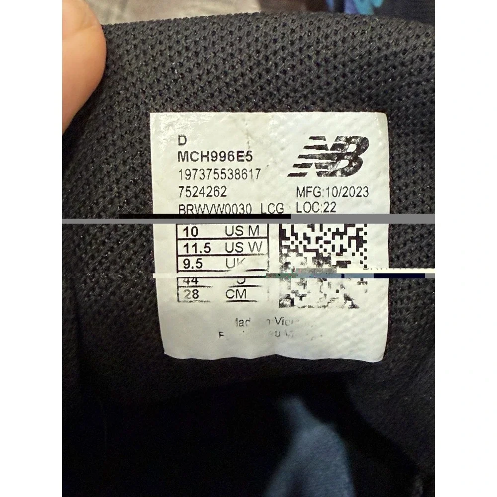 New Balance Men's‎ FuelCell 996v5 Tennis Shoes MCH996E5 in Black/Purple - Picture 6 of 6